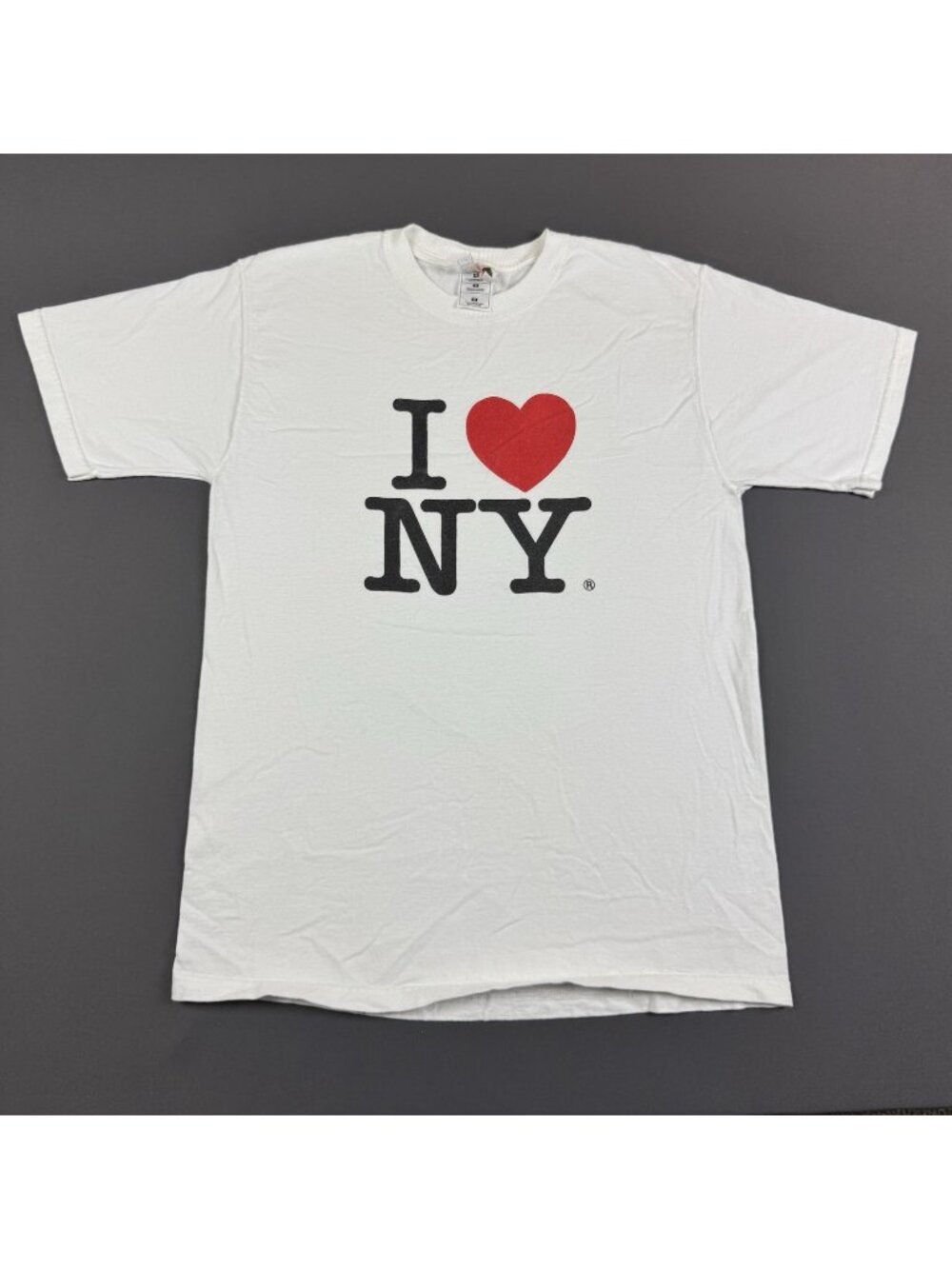 Rare Vintage 90s I Love New York Heart Art Classic Logo White Medium Tee Design